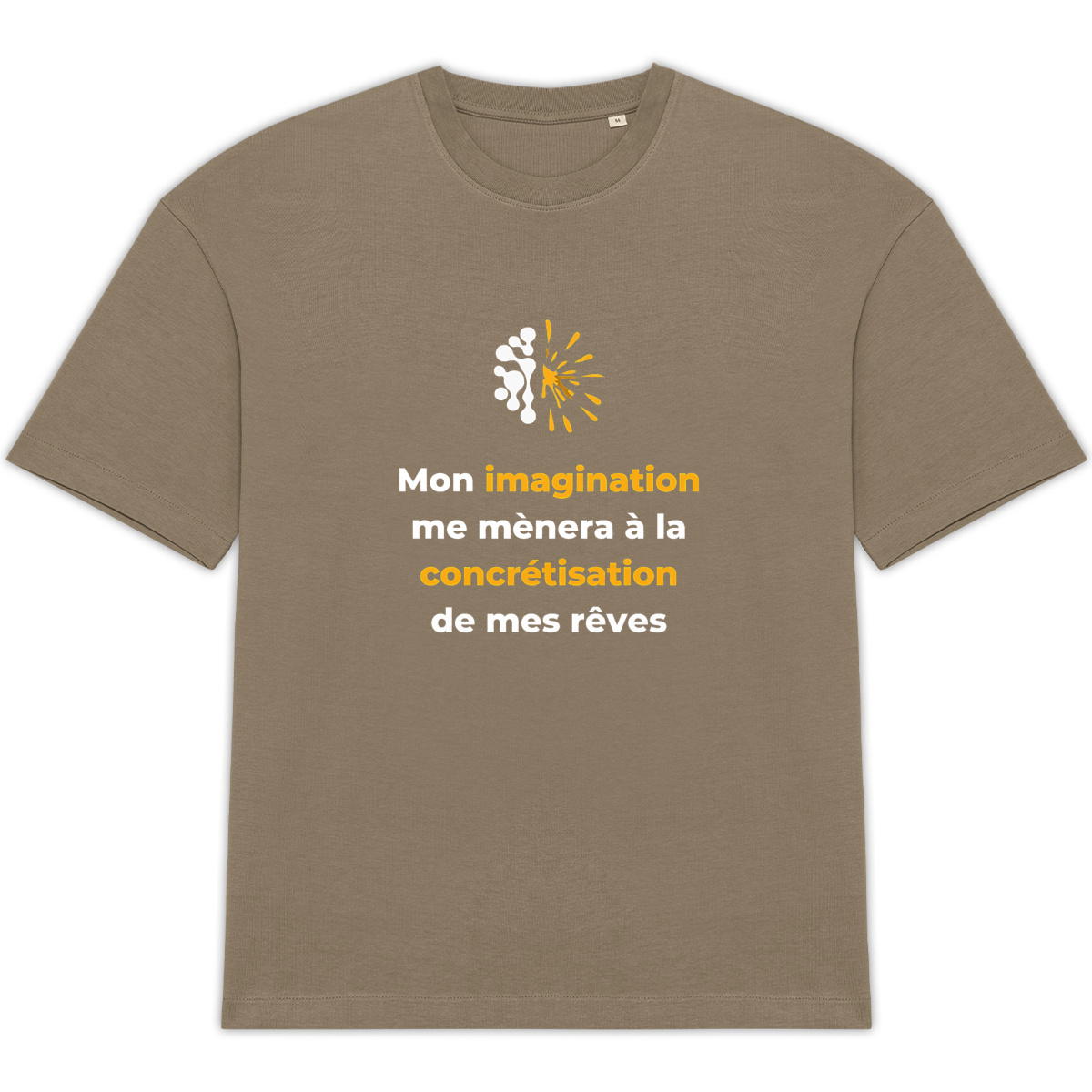 Image back T-shirt sombre Oversized Unisexe - Vib - Imagination & Rêves