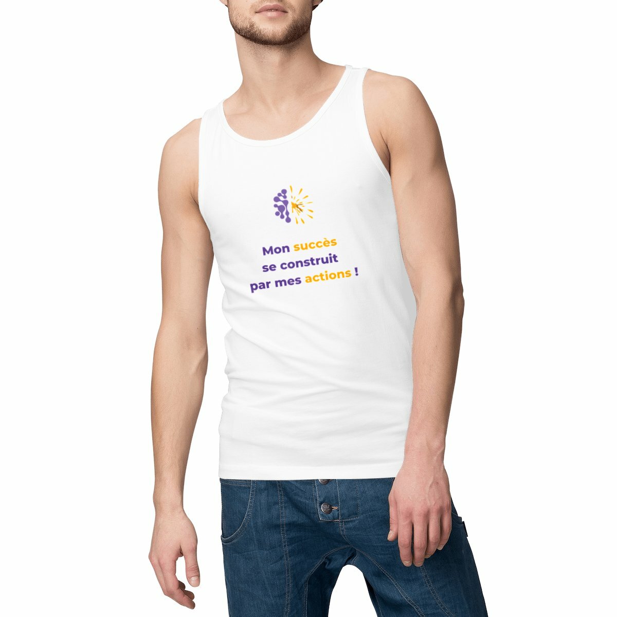 Image front Débardeur clair Homme - Vib - Actions & Succès