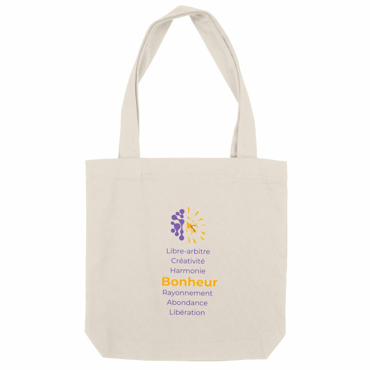 Image back Totebag clair - Vib - Bonheur & Cie