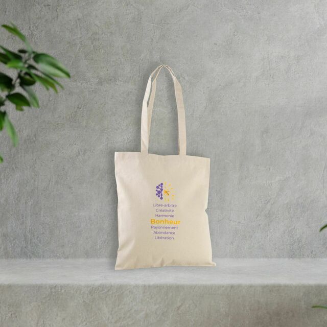 Image front Totebag clair - Vib - Bonheur & Cie