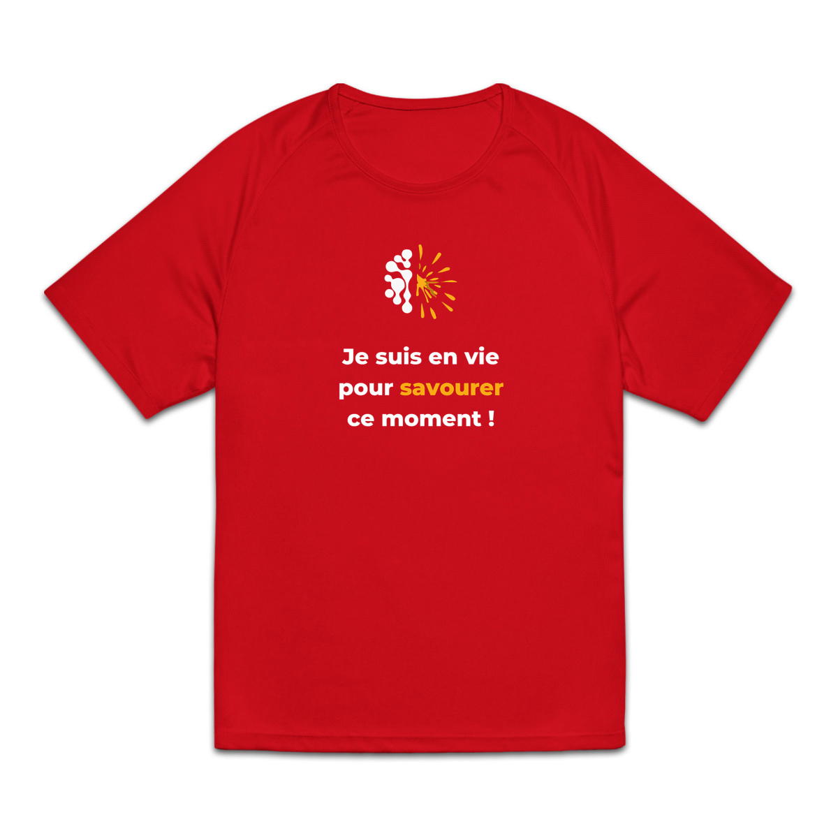 Image back T-shirt de sport sombre Homme - Vib - Savourer ce moment