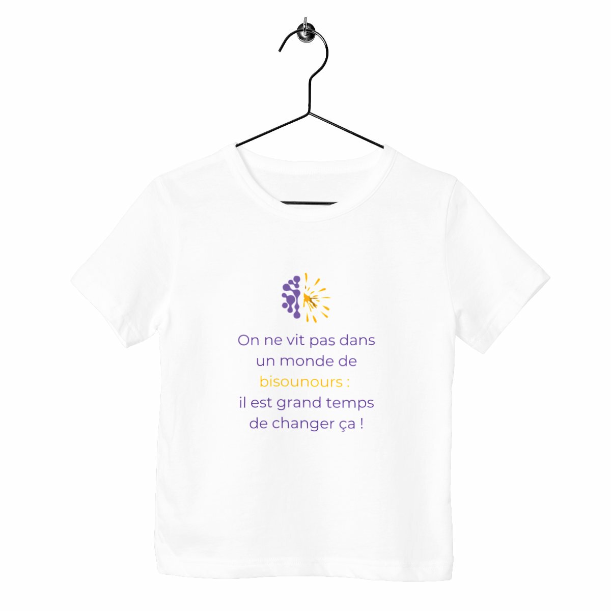Image back T-shirt clair Unisexe Enfant - Vib - Pas des bisounours