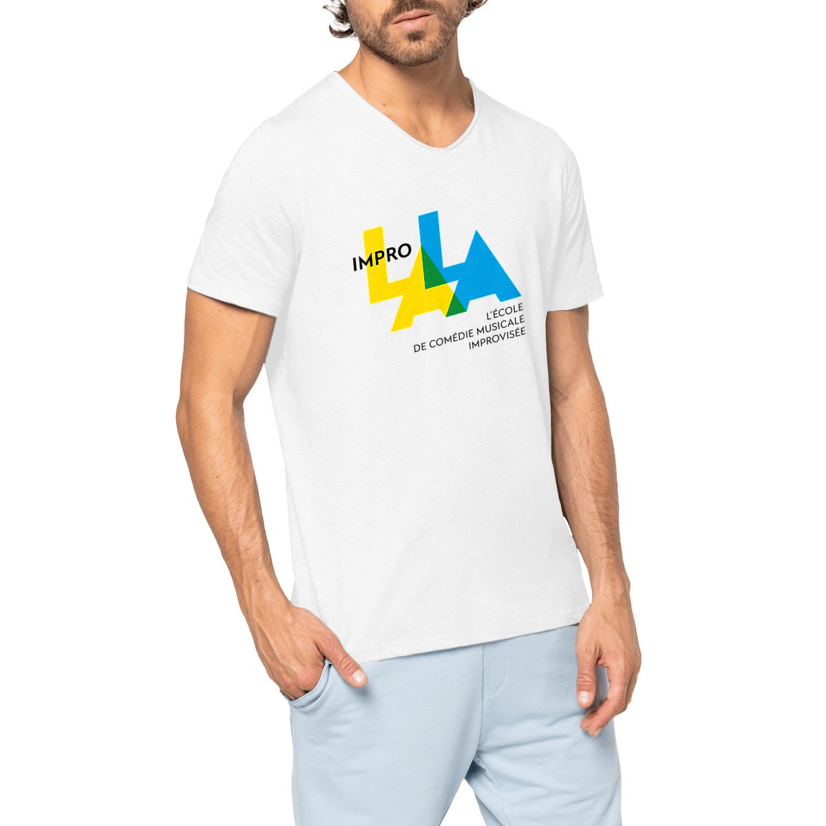 Image front Tee-Shirt Homme col V - coton bio