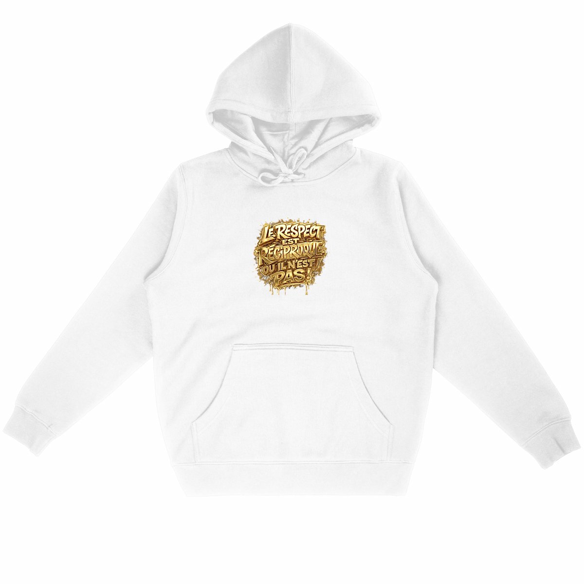 Sweat à capuche "Citation" avec poches latérales - Image