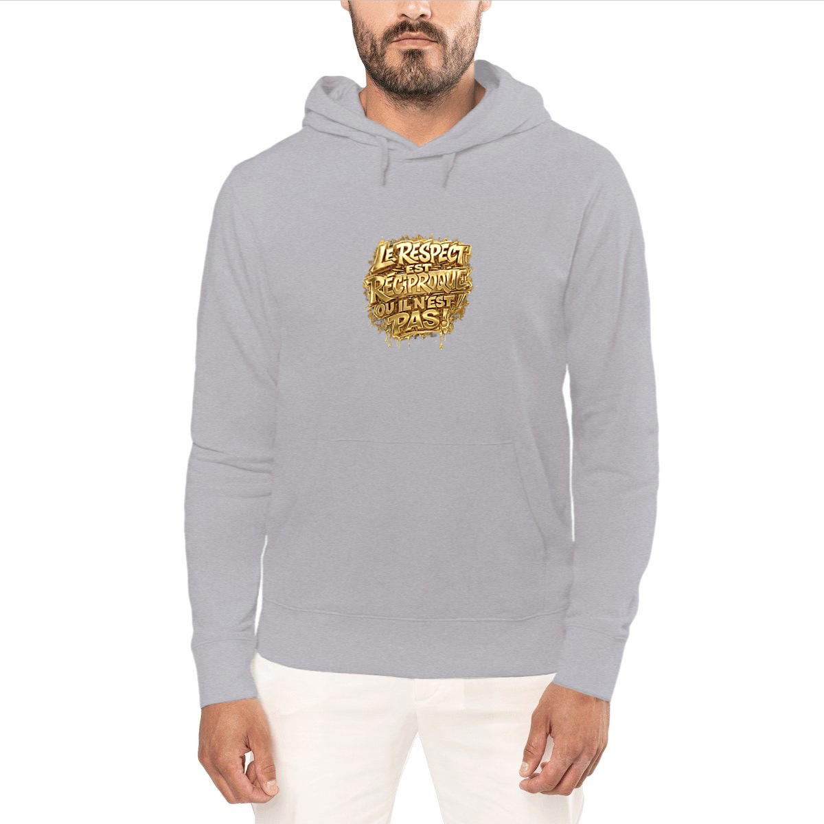 Sweat à capuche "Citation" avec poches latérales