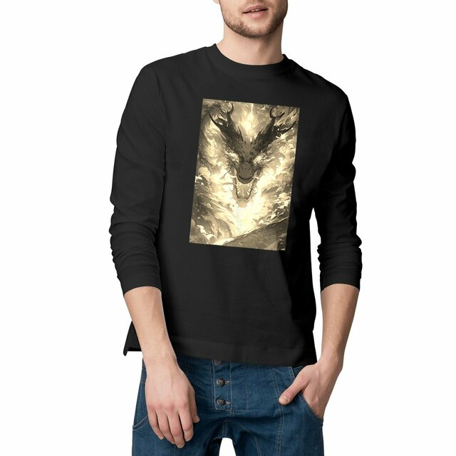 Image front T-shirt long dragon japonais Zelos 