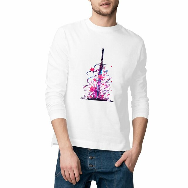 Image front T-shirt long lame du samouraï Zelos