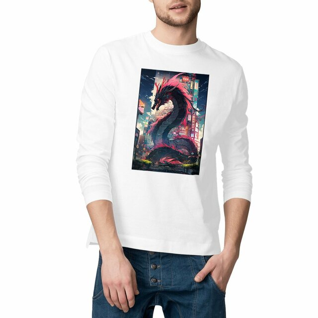 Image front T-shirt long Zelos dragon des mers 