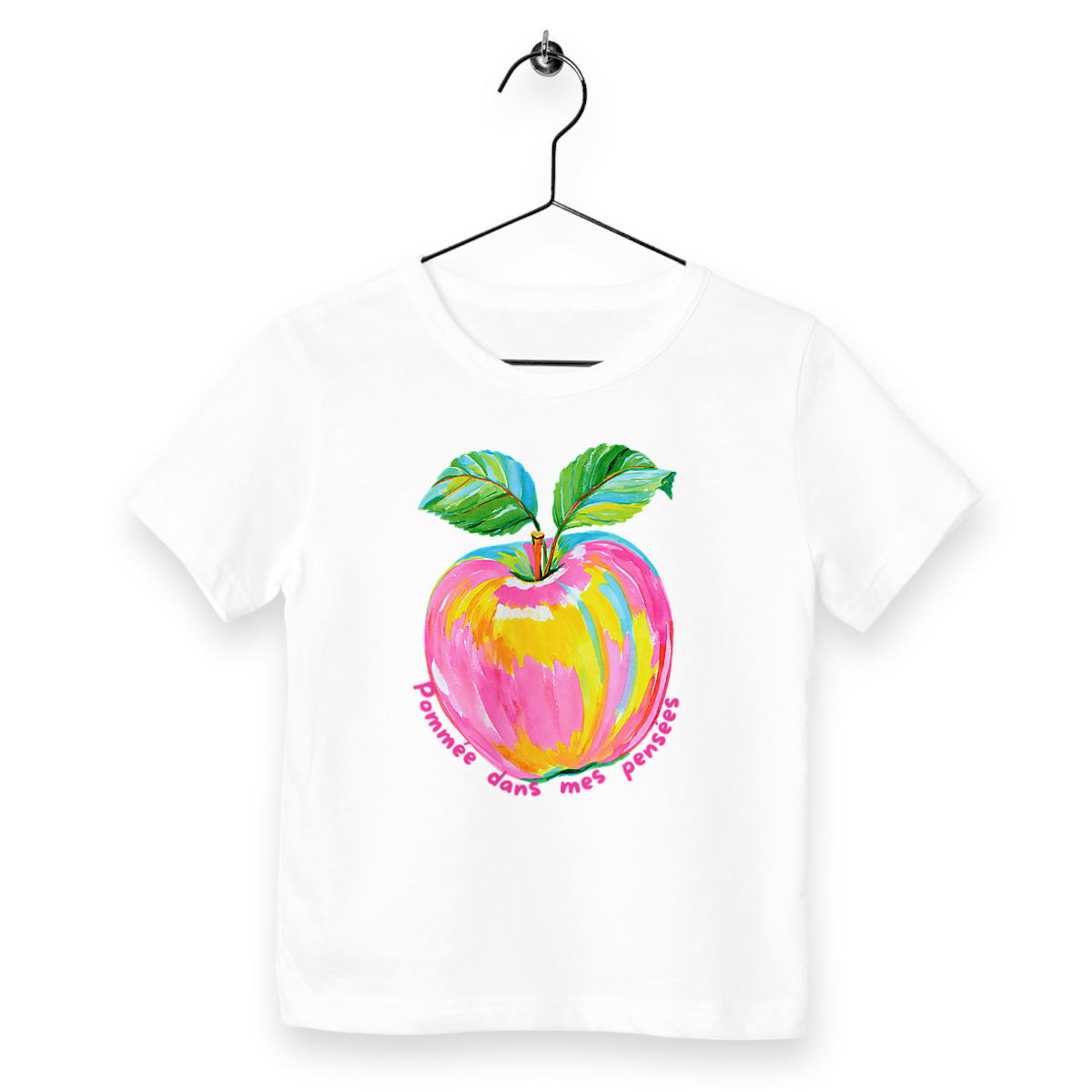 Image front T-shirt enfant - 100% coton bio - Pomme (léger)