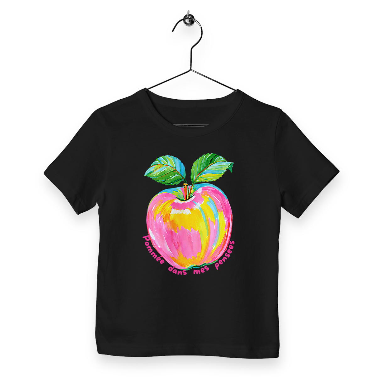 Image back T-shirt enfant - 100% coton bio - Pomme (léger)