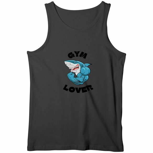 Débardeur Homme - Blue Illustrated Shark Gym Lover - Image