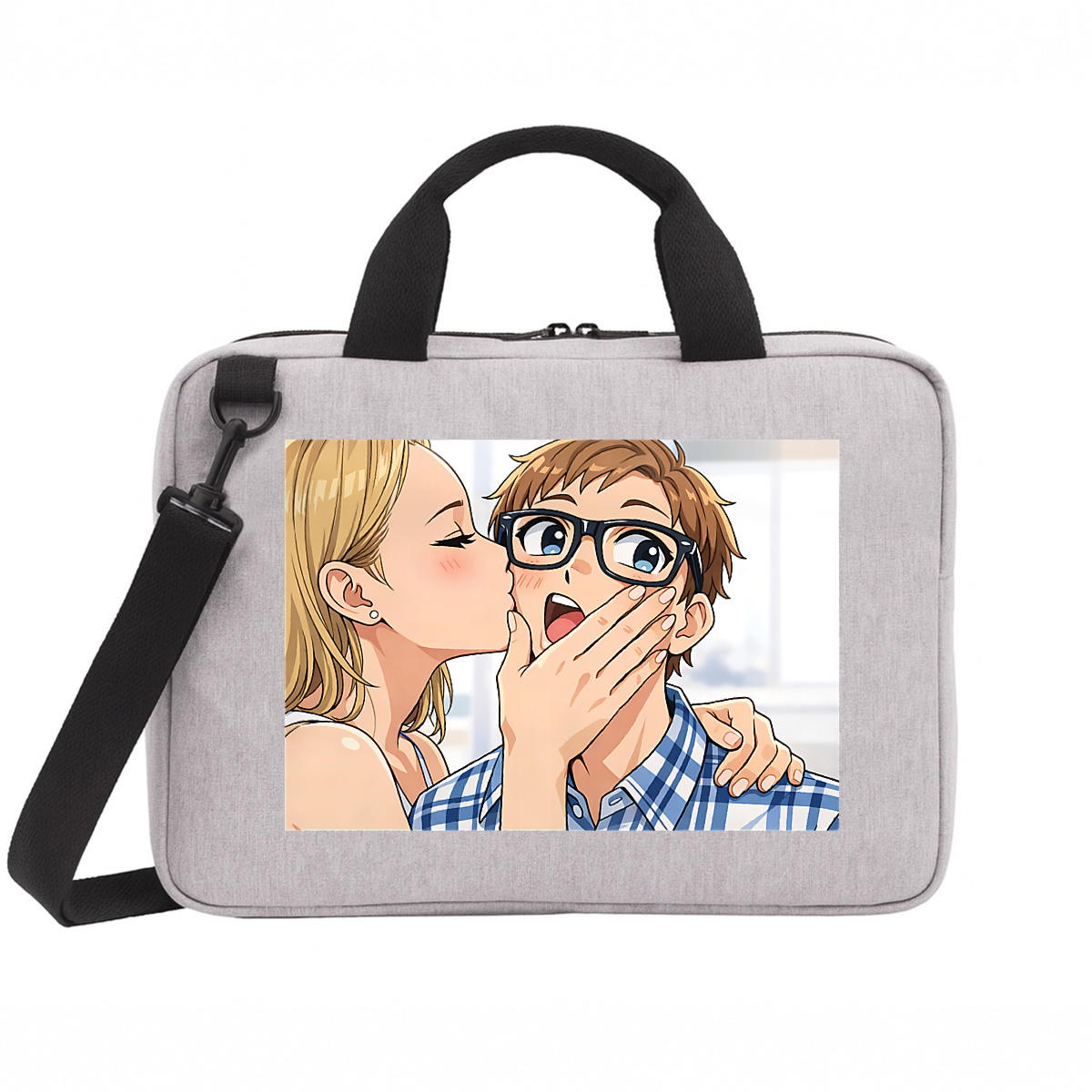 Image back Sac pour ordinateur portable couple manga