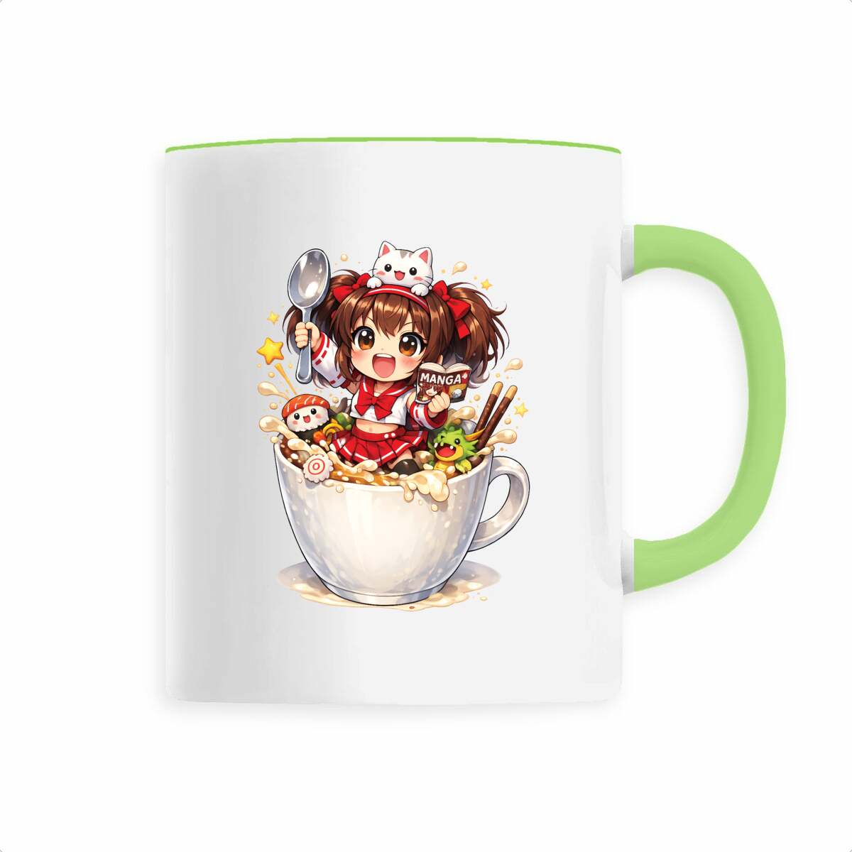Image back Mug en céramique Petite Chef Kawaii – Fille Manga