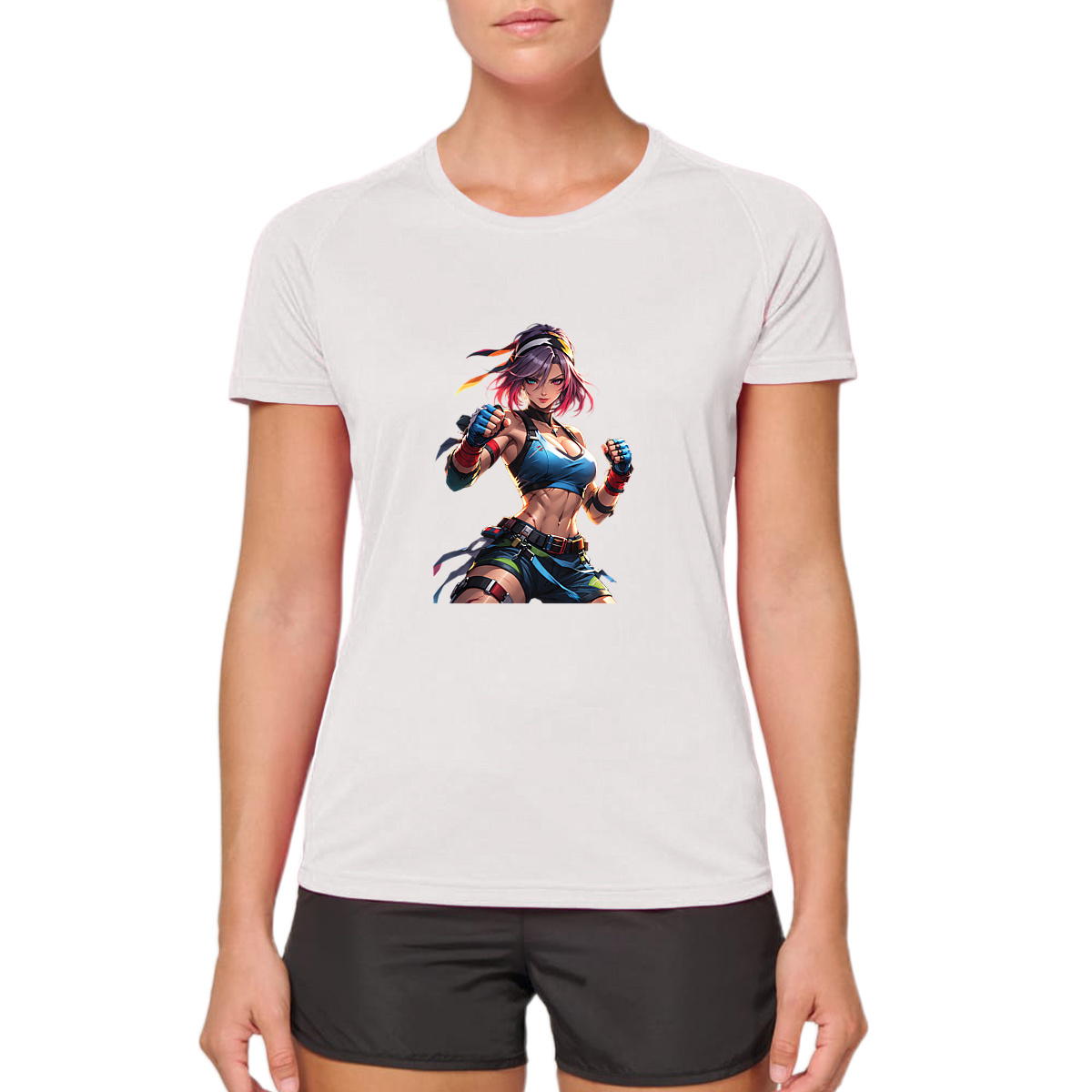 Image front T-shirt de sport Combattante