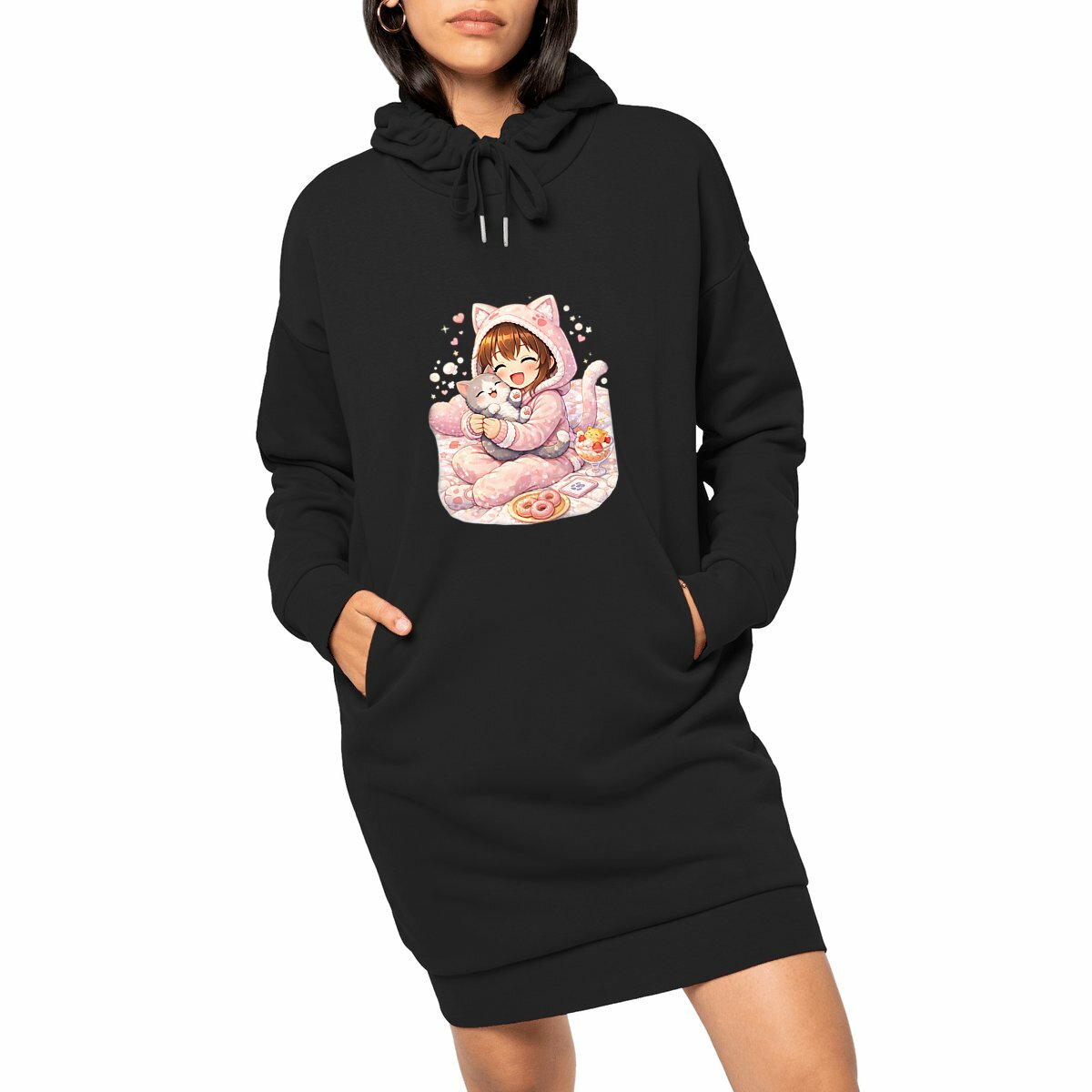 Image front Robe Sweat câlin chaton