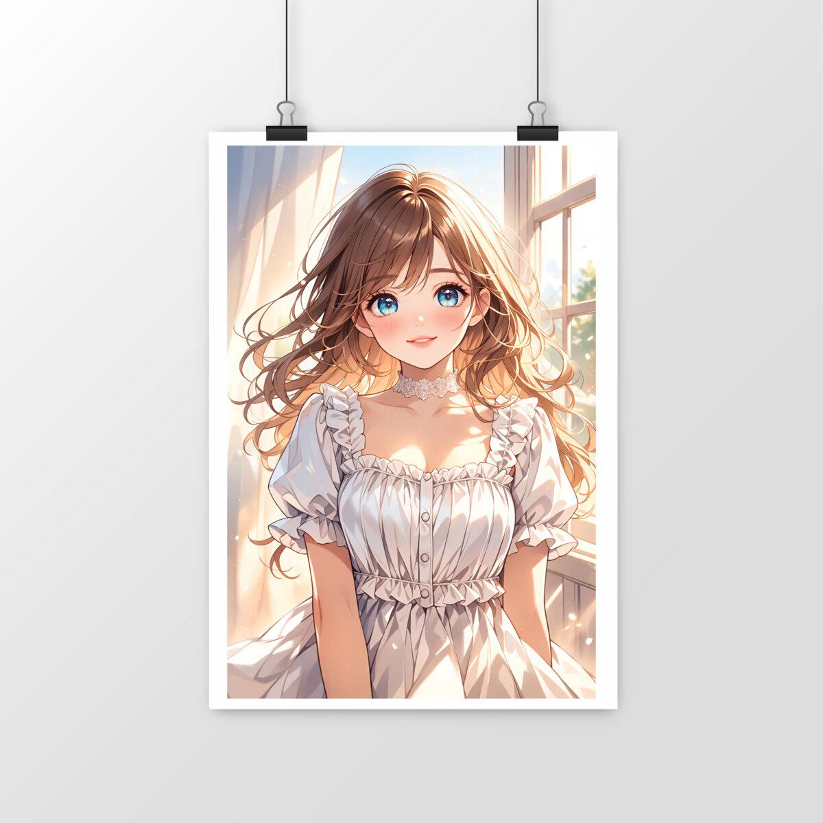 Image front Poster Manga – Jeune Femme aux Yeux Bleus