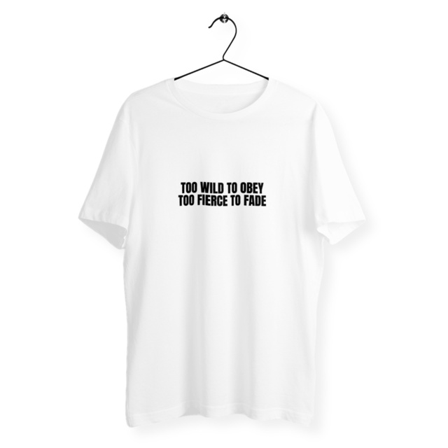 Image front Tshirt mixte TOO WILD TO OBEY