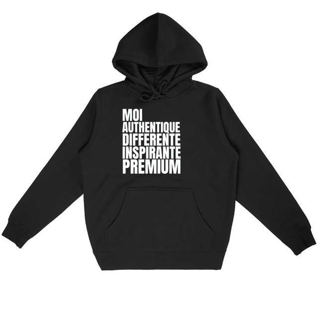 Image front Sweat léger Moi, authentique...Premium