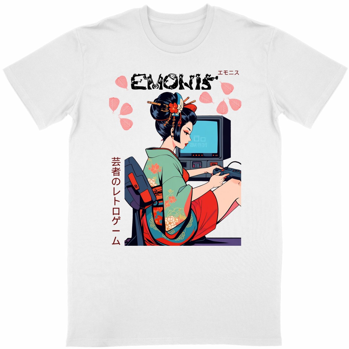 Image front T-shirt Unisexe - Geisha Retro Game