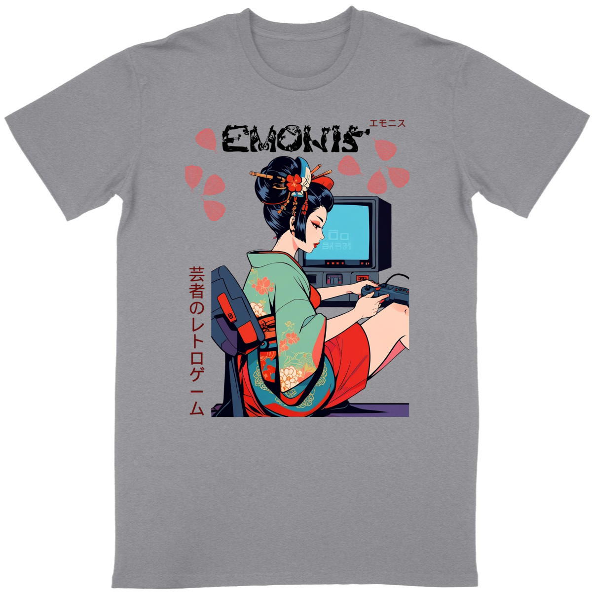Image back T-shirt Unisexe - Geisha Retro Game
