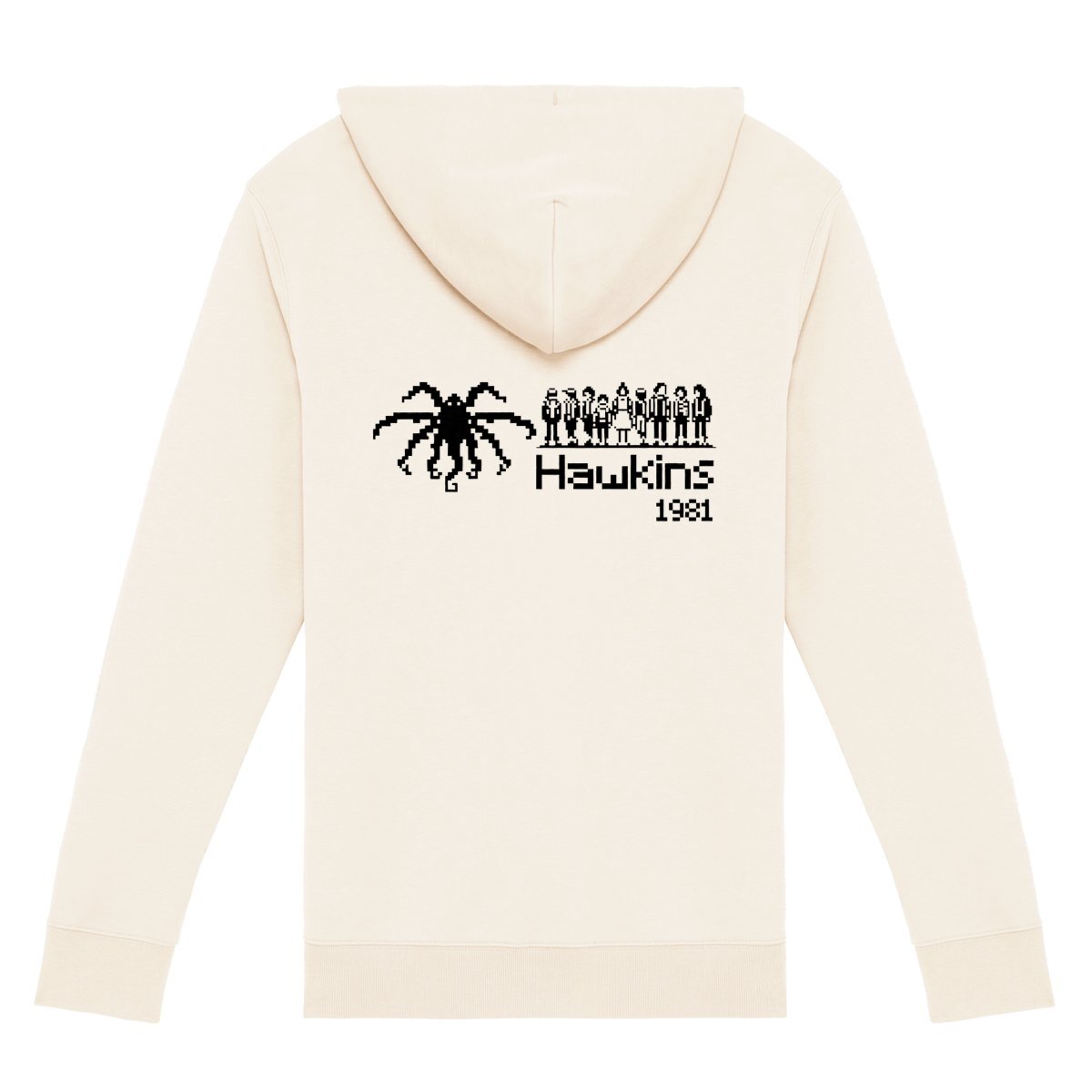 Image back Sweat à capuche zippé unisexe - Hawkins
