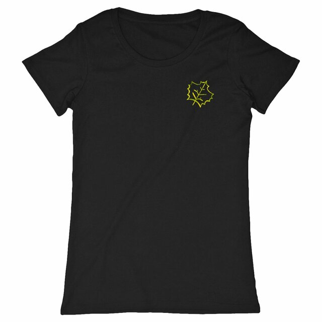 T-shirt Femme Classique avec Feuille Stylisée - Image