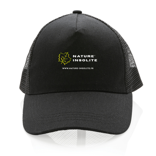 Casquette Trucker 100% recyclée avec logo complet