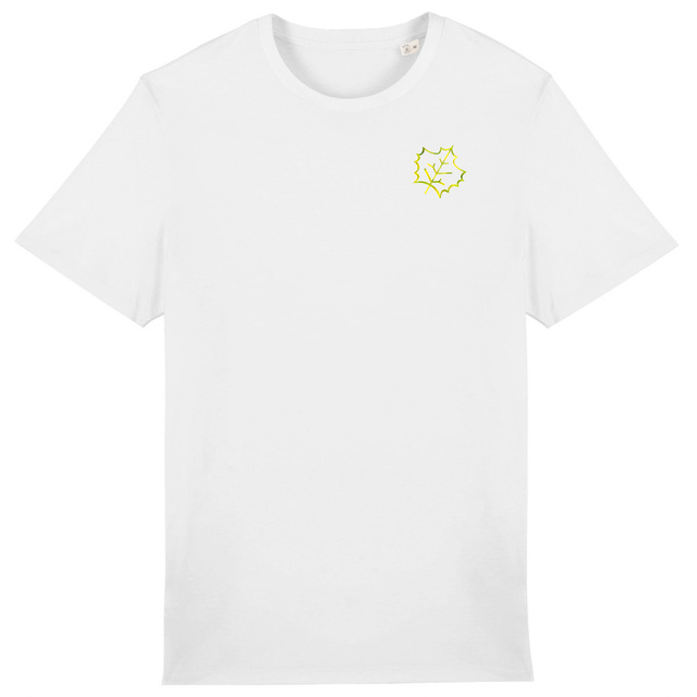 T-shirt Unisexe épais avec motif feuille stylisée - Image