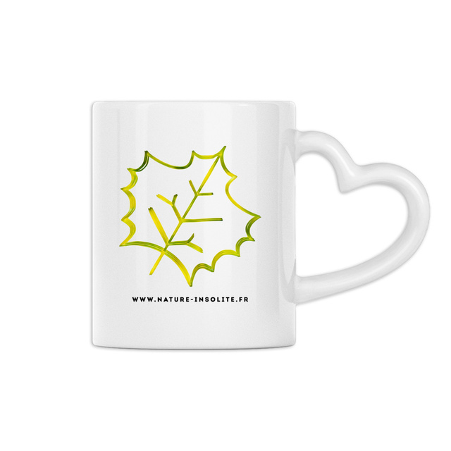 Mug à anse en forme de coeur - Design élégant - Image