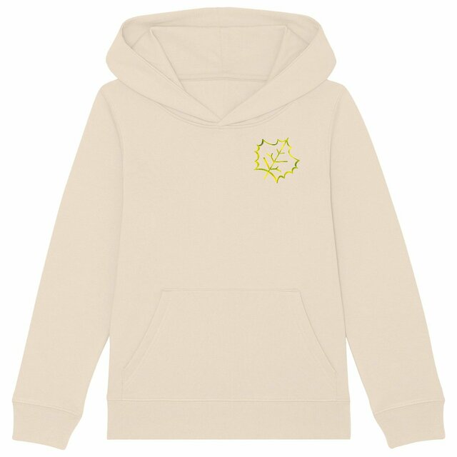 Sweat à capuche Epais Enfant - Coloris Clair Feuille Stylisée - Image