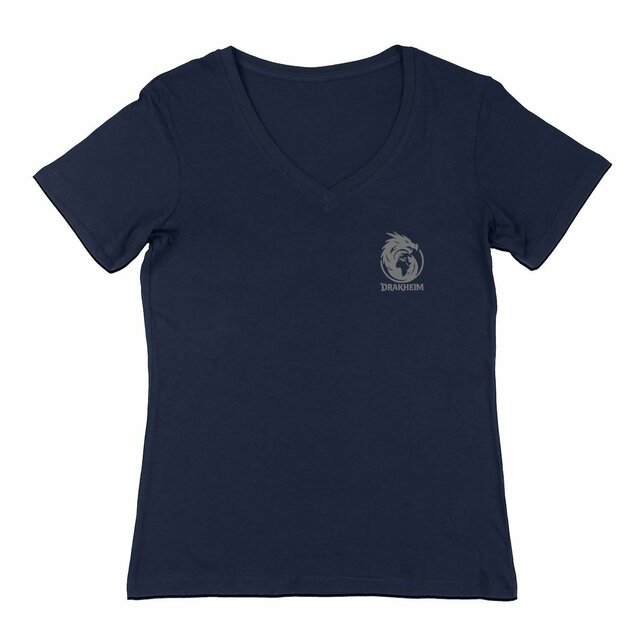 Drakheim Original - T-shirt Femme Col V avec logo - Image