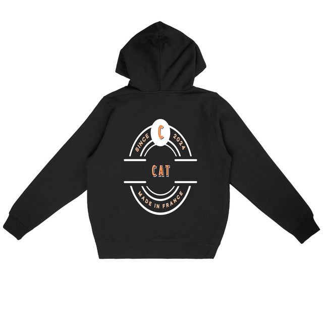 Sweat à capuche unisexe - Cat Marque française - Image