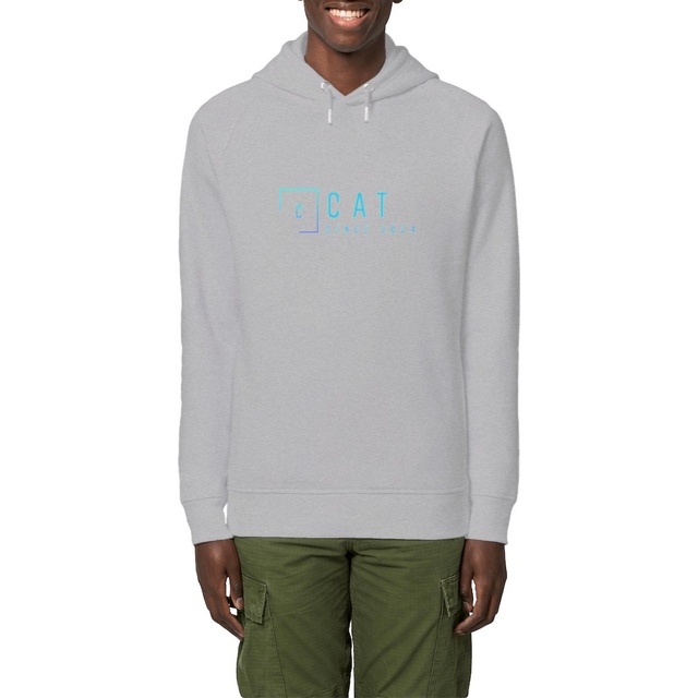 Sweat à capuche Unisexe CAT 85% coton biologique peigné, 15% polyester recyclé