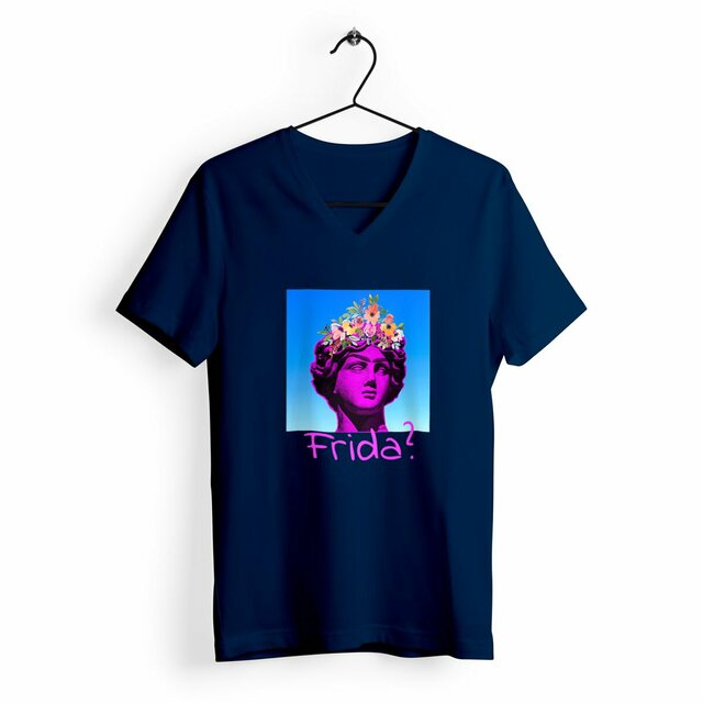 Image front T-shirt Femme Col V - Juste une Femme