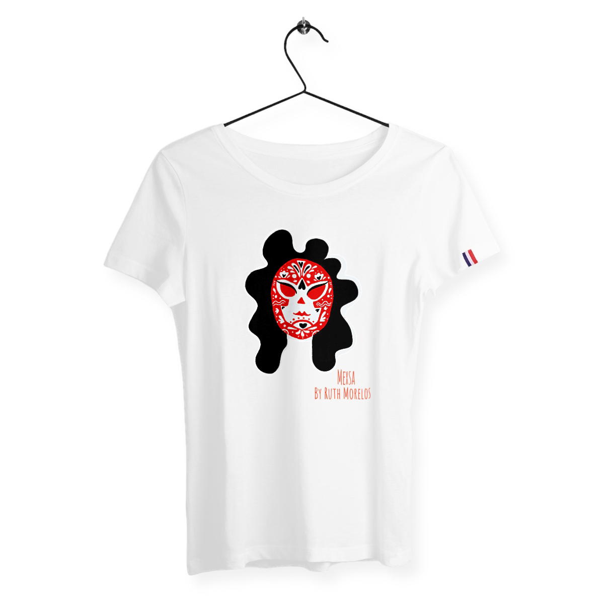 Image front T-shirt Femme Made in France - Luchadora Collection Ruth Morelos