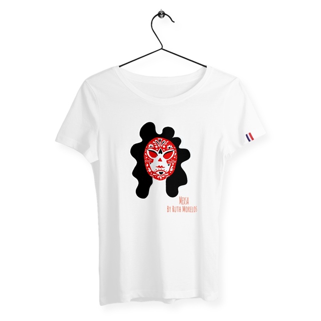 Image front T-shirt Femme Made in France - Luchadora Collection Ruth Morelos