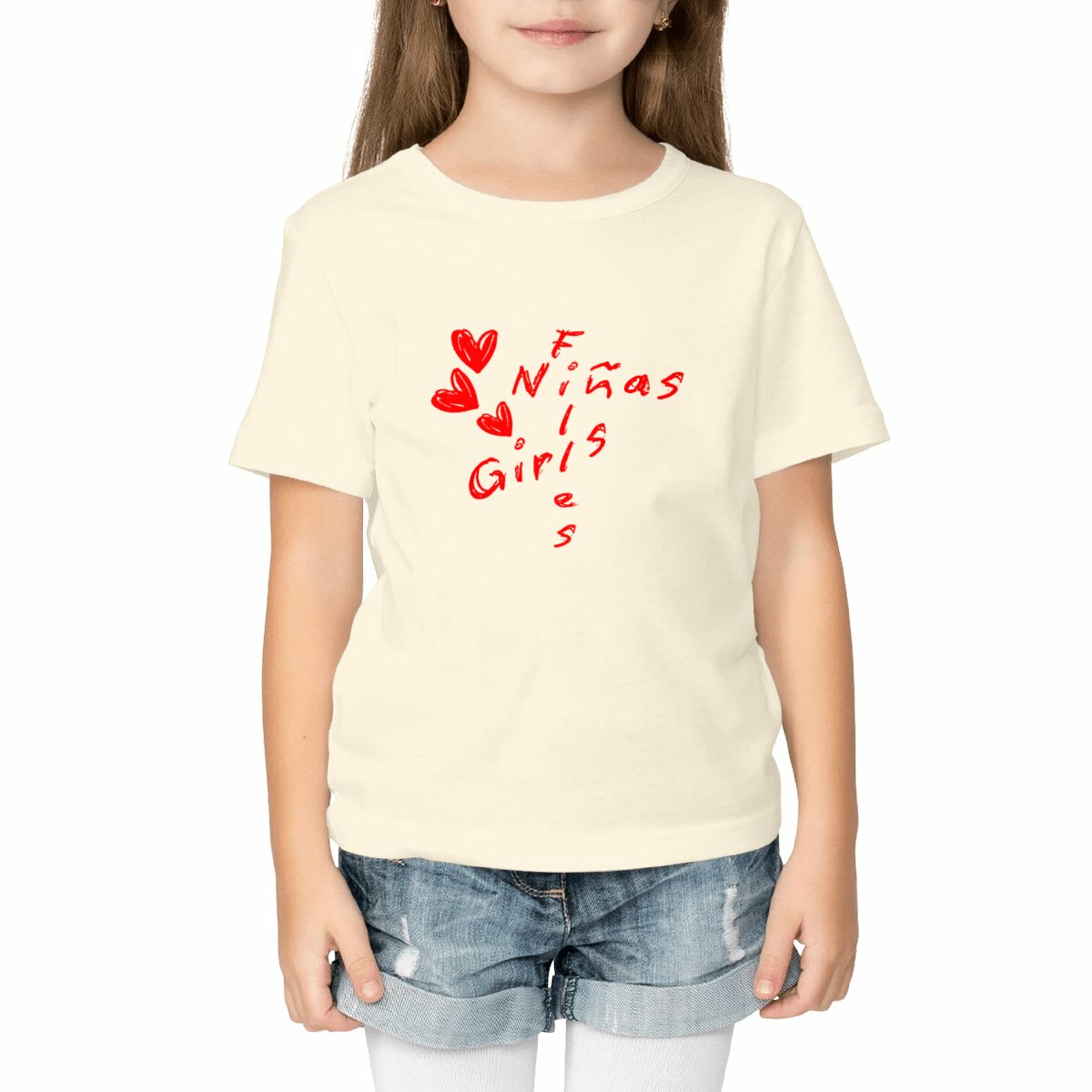Image front T-shirt Enfant Epais - Filles Multilingue