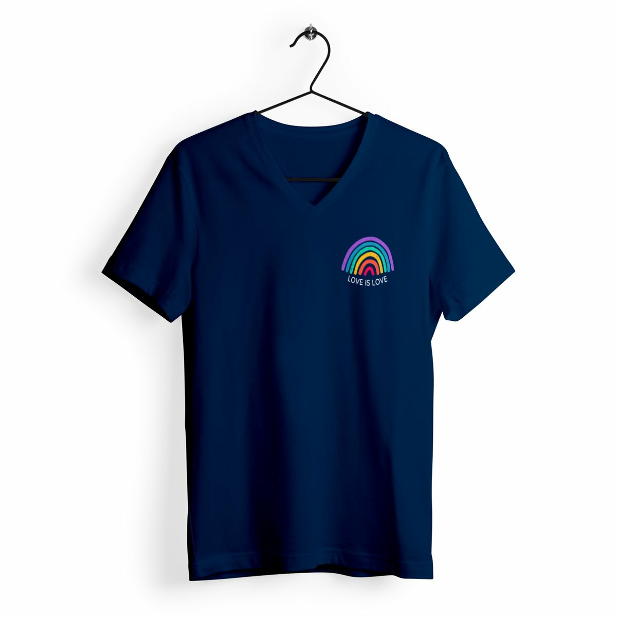 Image front T-shirt Femme Col V Love is Love