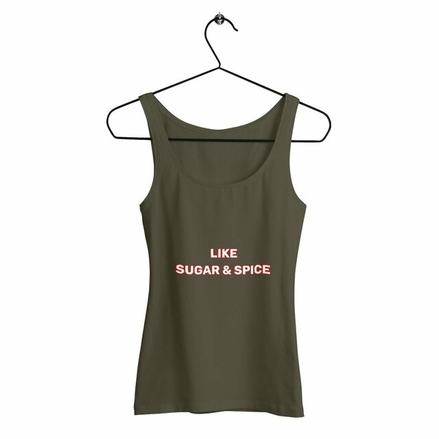 Image front Débardeur Femme Cintré Sucré ou Spice