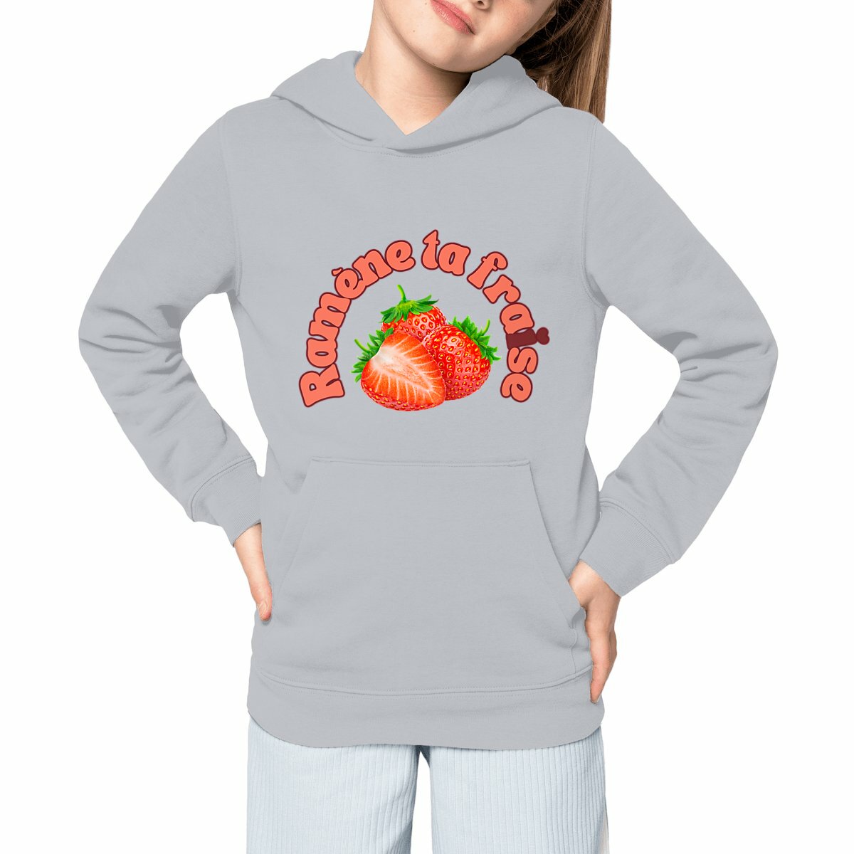 Image front Sweat à capuche Léger Enfant - Ramène ta 🍓 