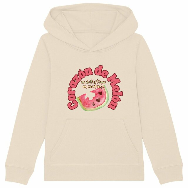 Image front Sweat à capuche Epais Enfant - 💓 melon ou pastèque