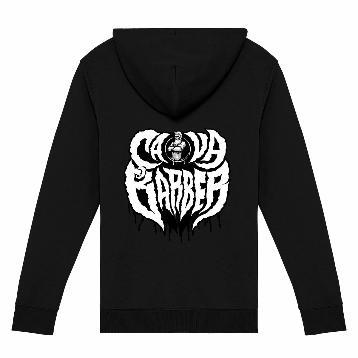 Image back Veste zippée PREMIUM - "Barbu black métal"