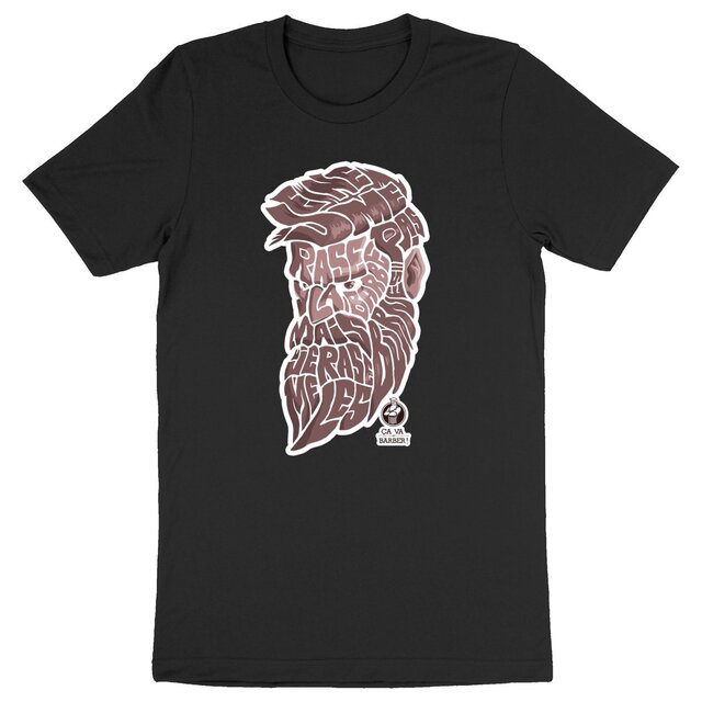 Image back T-shirt "Je Ne Me Rase Pas La Barbe Mais..."