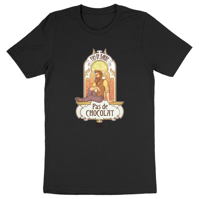 Image back T-shirt "Pas de barbe, pas de chocolat"