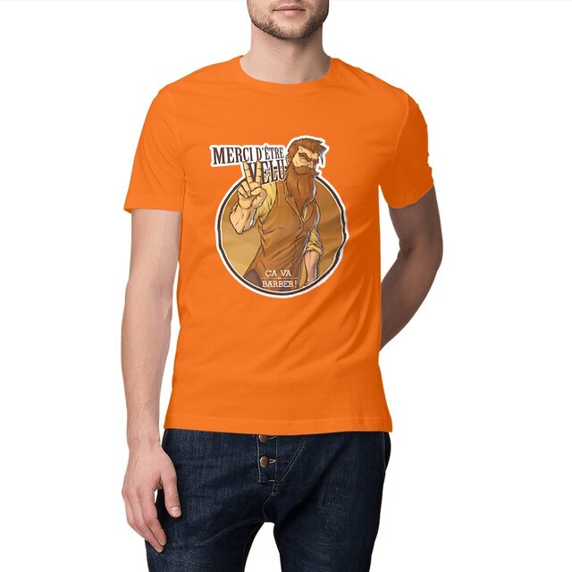 Image front T-shirt "Merci d'être velu"
