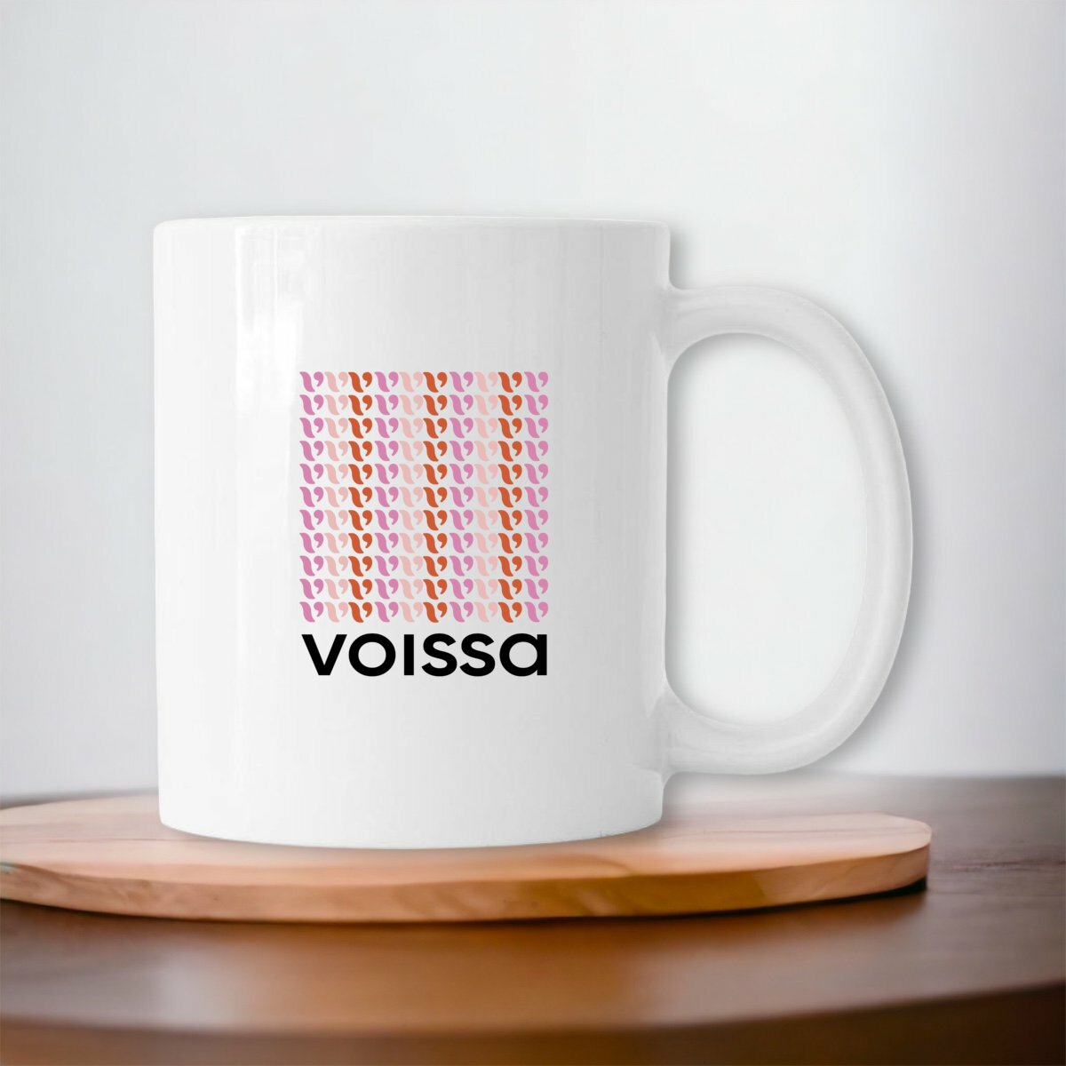 Tasse motif blanche