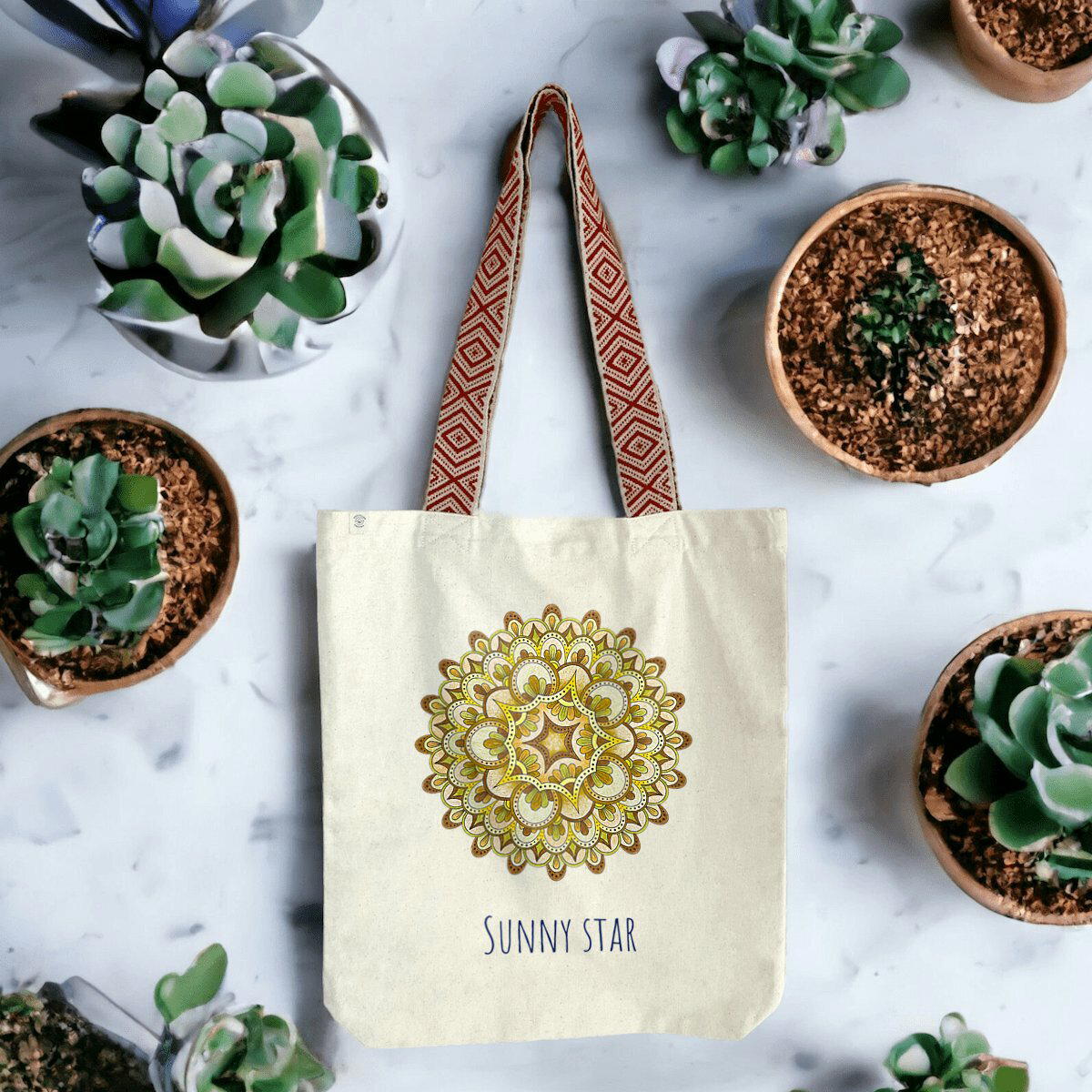 Image front Sunny star Ethnic totebag