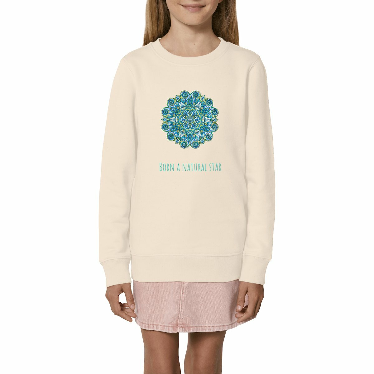Image front Born a natural star Kids Sweatshirt
