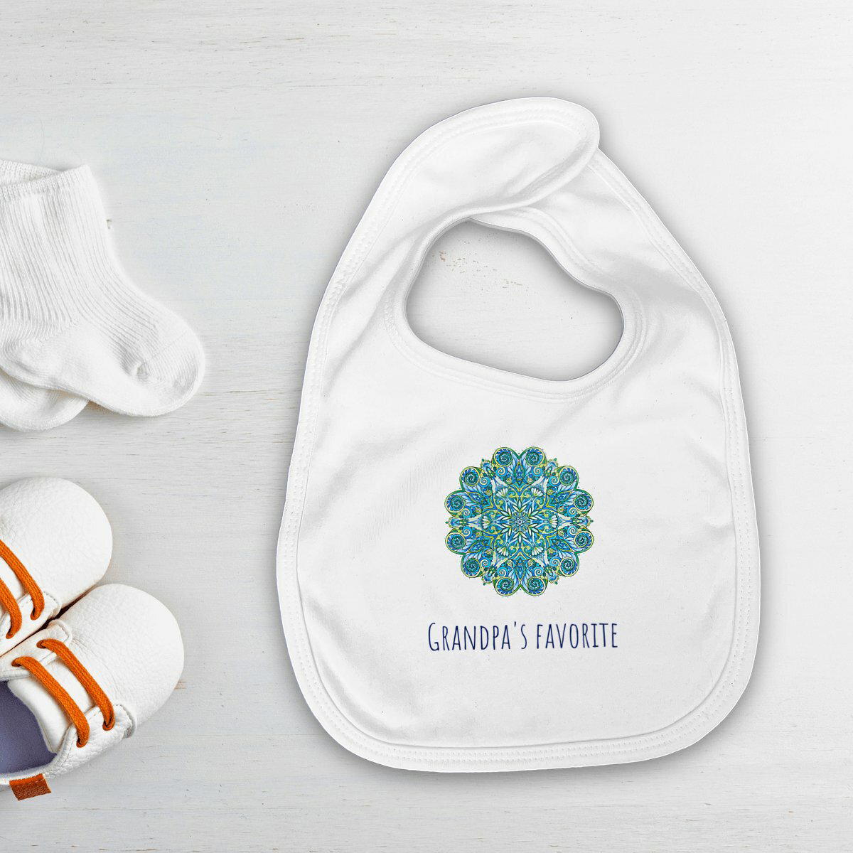 Image front "Grandpa's favorite" baby bib