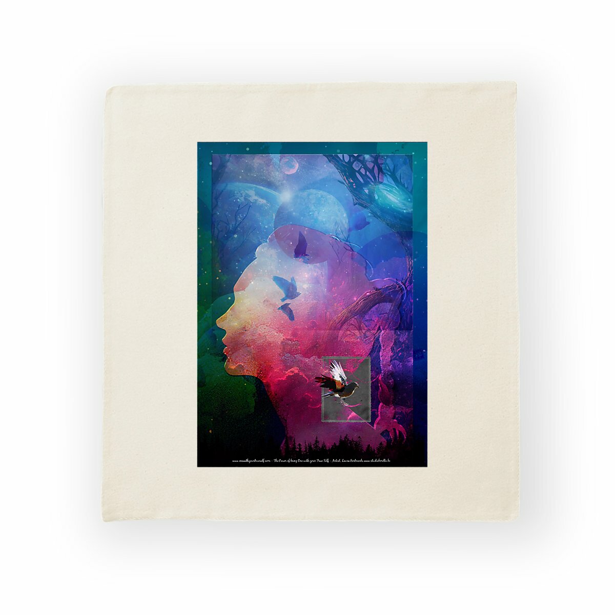 Image back The Power of being One with your True Self Cotton cushion cover